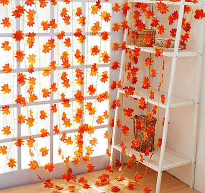 NERAPI Set of 12 Orange Sunshine Hanging Money Plant Perfect Natural Decorative Piece Orange Wild Flower Artificial Flower(6.5 cm, Pack of 12, Vine & Creepers)