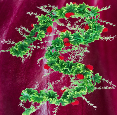 Dynamic Retail Global Artificial Hanging Flowers Plant Wall Hanging Garland Chain Home Decor OH1188 Multicolor Rose Artificial Flower(5 cm, Pack of 1, Vine & Creepers)