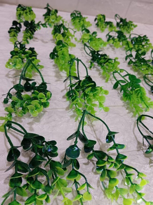 Nutts Nutts Artificial Green Leaf For Garden & Home Decoration Green Poppy Artificial Flower(7 cm, Pack of 25, Single Flower)
