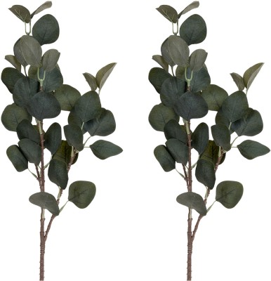 KUBER INDUSTRIES Artificial Flower Eucalyptus|Flower Orchid for Vase Pot|Pack of 2|Green Green Orchids Artificial Flower(24 inch, Pack of 2, Single Flower)