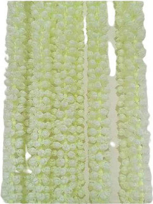 SHREYA-FASHION ARTIFICIAL WHITE COLOUR STRING White Jasmine Artificial Flower(88 cm, Pack of 5, Garlands)