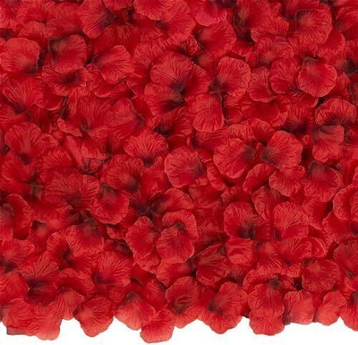 Magrido Artificial Plant Silk Rose Petals Decoration For Romantic Night Event, Party Red Rose Artificial Flower(5 cm, Pack of 1000, Single Flower)