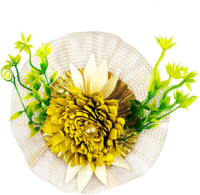 Utkarsh Yellow Rose Artificial Flower(6.5 inch, Pack of 1, Single Flower)