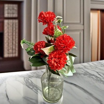 Real PBR Red Wild Flower Artificial Flower(8 cm, Pack of 1, Flower Bunch)