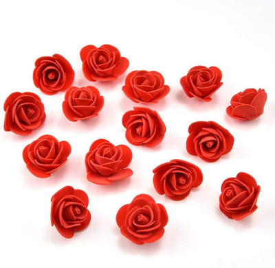 Arun Red Rose Artificial Flower(1 cm, Pack of 9, Flower Bunch)