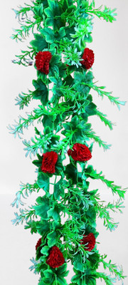 Dynamic Retail Global Artificial Hanging Flowers Plant Wall Hanging Garland Chain Home Decor OU316 Multicolor Rose Artificial Flower(5 cm, Pack of 1, Vine & Creepers)
