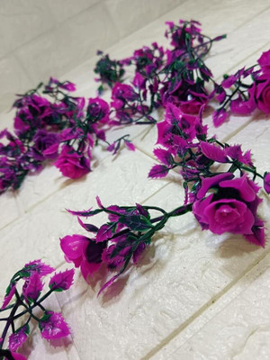 Nutts Nutts Artificial Purple Flower Realistic Looking Eye-Catching Purple Poppy Artificial Flower(7 cm, Pack of 25, Single Flower)