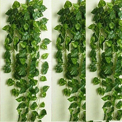 S-Biv Pack of 03 Money Plants Bail For decoration Home Shop and office Green Ballmum Artificial Flower(10 inch, Pack of 3, Garlands)