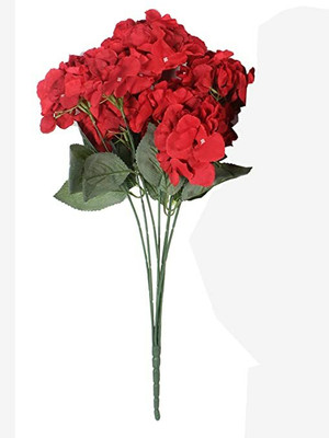 Real PBR Red Wild Flower Artificial Flower(12 inch, Pack of 1, Flower Bunch)
