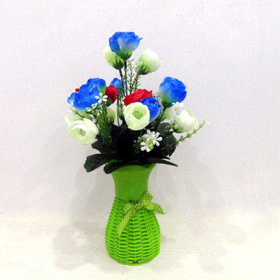 Bloom Onion Rose artificial Flower Multicolor Rose Artificial Flower(13.5 cm, Pack of 3, Flower Bunch)