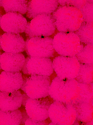 Raga Plus Fluffy Artifical Garland, Used for Home/Office Decoration Pink Marigold Artificial Flower(60 cm, Pack of 10, Garlands)