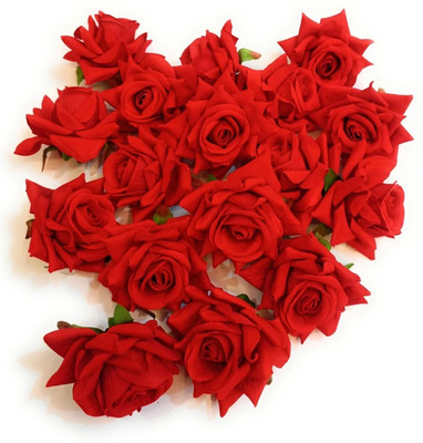 Ajaa Red Rose Artificial Flower(2.3 cm, Pack of 1, Single Flower)