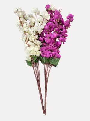 zoanto Multicolor Orchids Artificial Flower(55 cm, Pack of 2, Flower Bunch)