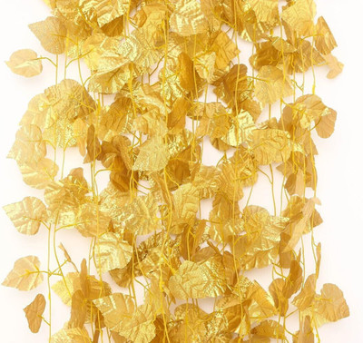 garg Gold Wild Flower Artificial Flower(244 cm, Pack of 2, Vine & Creepers)