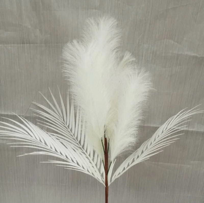 Fadefox White pampas grass White Lily Artificial Flower(40 cm, Pack of 1, Vine & Creepers)