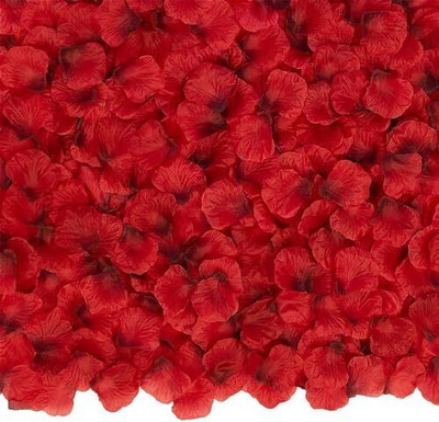 Clubbable 1000 Pcs Rose Petals Artificial Flower Petals for Wedding Red Rose Artificial Flower(5 cm, Pack of 1000, Single Flower)