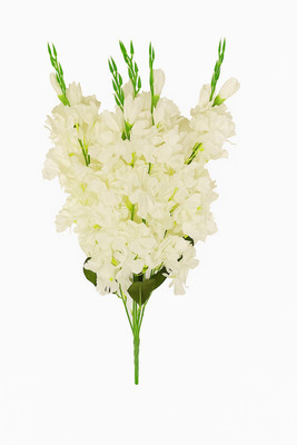 bella White Hydrangea Artificial Flower(20 cm, Pack of 1, Flower Bunch)