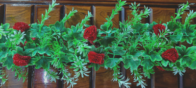 KINGSTYLE IMPEX Artificial Flowers Home Decoration Vine Creepers Plant Wall Hanging Chain J264 Multicolor Rose Artificial Flower(65 cm, Pack of 1, Vine & Creepers)