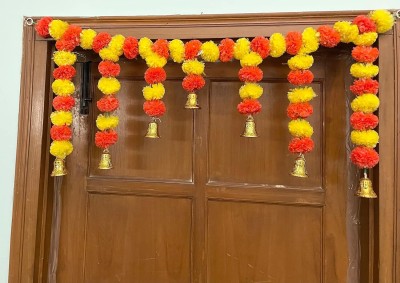 US IDEAL CRAFT Marigold Flower Bandarwal Hanging for Door(Festive Decorative Items) Toran(Plastic)