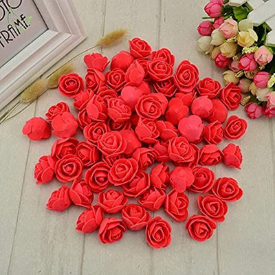 NISCO Red Rose Artificial Flower(1.37 inch, Pack of 30, Single Flower)