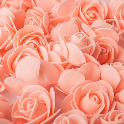 PPF Orange Rose Artificial Flower(1 cm, Pack of 12, Single Flower)