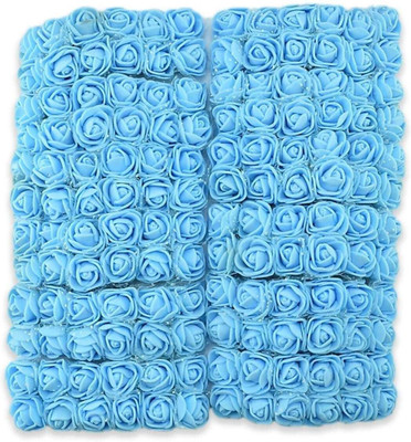 style revolver Blue Rose Artificial Flower(0.5 cm, Pack of 9, Flower Bunch)
