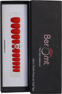 BEROMT CUTE CHARM FALSE NAILS - 28 RED(Pack of 12)