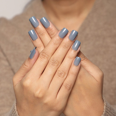Lick - Press on Nails Artificial Nails and Fake Nails Set Sky Blue(Pack of 12)