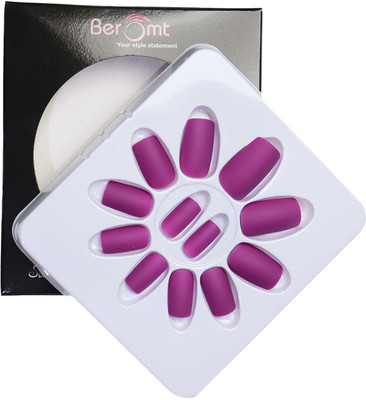 BEROMT PREMIUM MATTE NAILS 470 PURPLE(Pack of 12)