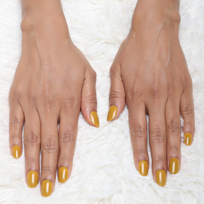 Lick - Press on Nails Artificial Nails and Fake Nails Set Yellow(Pack of 30)