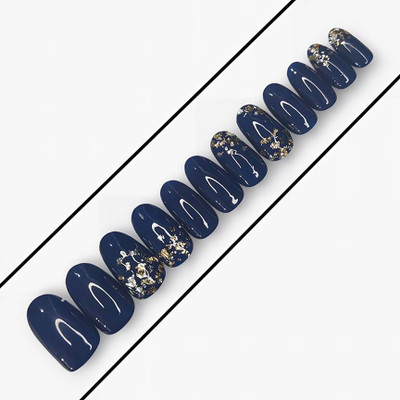 Shhagan Glossy Oval Blue Foil Ombre 01 Blue(Pack of 12)