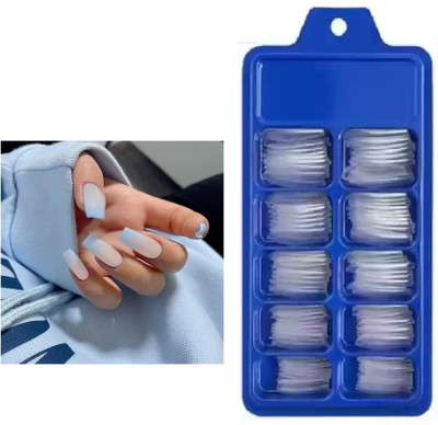 FELICECHIARA Most Trend False Nails With Nail Glue Transparent TRANSPARENT(Pack of 100)