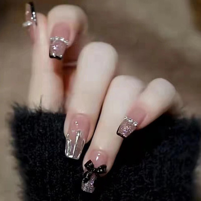 Slay On Designer Abs Plastic Artificial Nails Multicolor(Pack of 24)