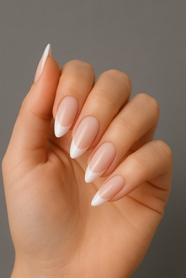 kyiesh Reusable Pearlescent Pink look Press on Nails Pink(Pack of 24)