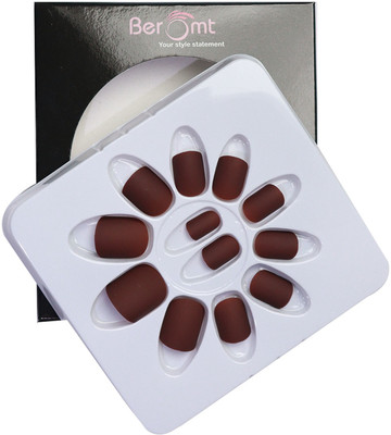 BEROMT PREMIUM MATTE NAILS 451 BROWN(Pack of 12)
