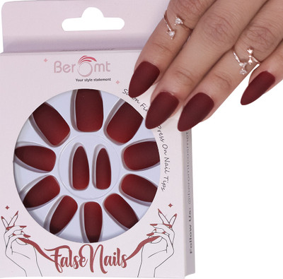 BEROMT PREMIUM MATTE NAILS 477 BROWN(Pack of 12)