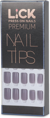 Lick - Press on Nails FB473 Artificial Nails and Fake Nails Set Light Purple(Pack of 24)