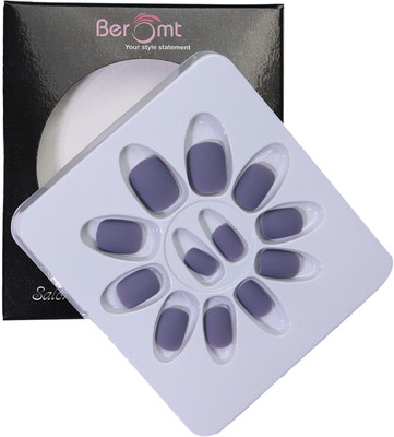 BEROMT PREMIUM MATTE NAILS 424 LIGHT BLUE(Pack of 12)
