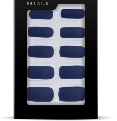 AMOSFIA Transparent Fake Nails Set of 100 with Nail Glue | Long-lasting and Stylish Transparent(Pack of 100)