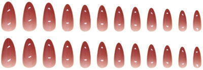 Slay On Designer Abs Plastic Artificial Nails Beige(Pack of 24)