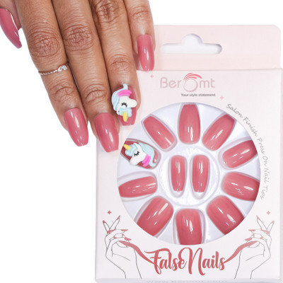 BEROMT CUTE CHARM FALSE NAILS - 18 RED(Pack of 12)