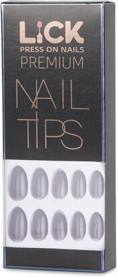 Lick - Press on Nails Artificial Nails and Fake Nails Set Blue(Pack of 24)