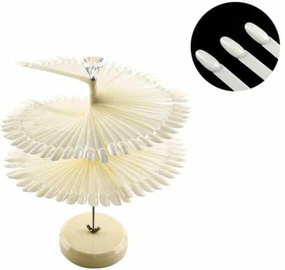 NAILWIND False Nail Practic Tips Nail Color Display, Nail Art Color Chart Display Stand Spiral False Nails Display Shelf Practice Tools For Solon Nails Polish Gel Show(Pack of 120)