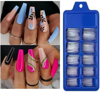 JANOST Nails 100pcs Press on Nails Clear(Pack of 100)
