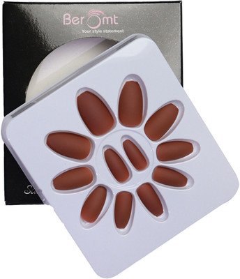 BEROMT PREMIUM MATTE NAILS 497 RED(Pack of 12)