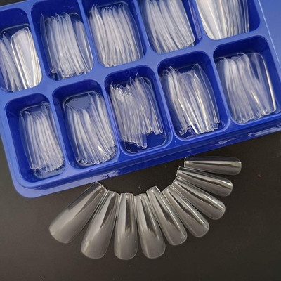 FELICECHIARA Artificial Nails Set -100 Transparent and 1 Nail Glue Transparent TRANSPARENT(Pack of 100)