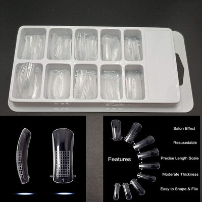 JANOST New Simple Artificial Nails Pack Of 1 Transparent(Pack of 100)