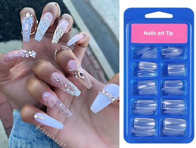 JANOST Artificial Nails Pack Of 1 Transparent(Pack of 100)