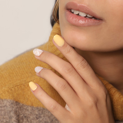 Lick - Press on Nails Artificial NailsSet Glossy Yellow Yellow(Pack of 30)
