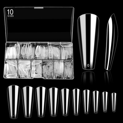 JANOST New Artificial Nails Art Set Transparent(Pack of 100)